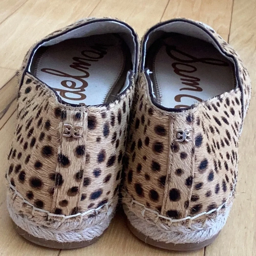 Sam Edelman Kesia animal print espadrille flats Women’s size 11.